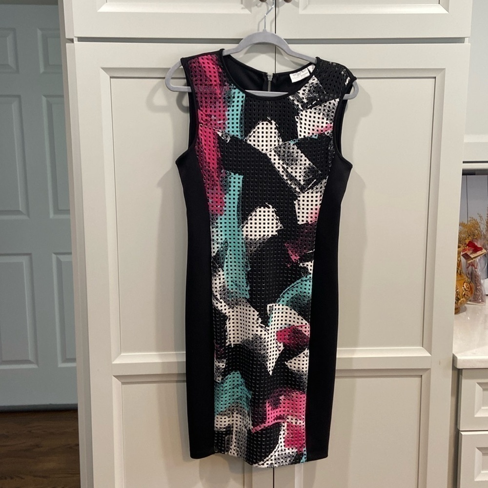 BISOU BISOU womans colorful sheath dress Size 10